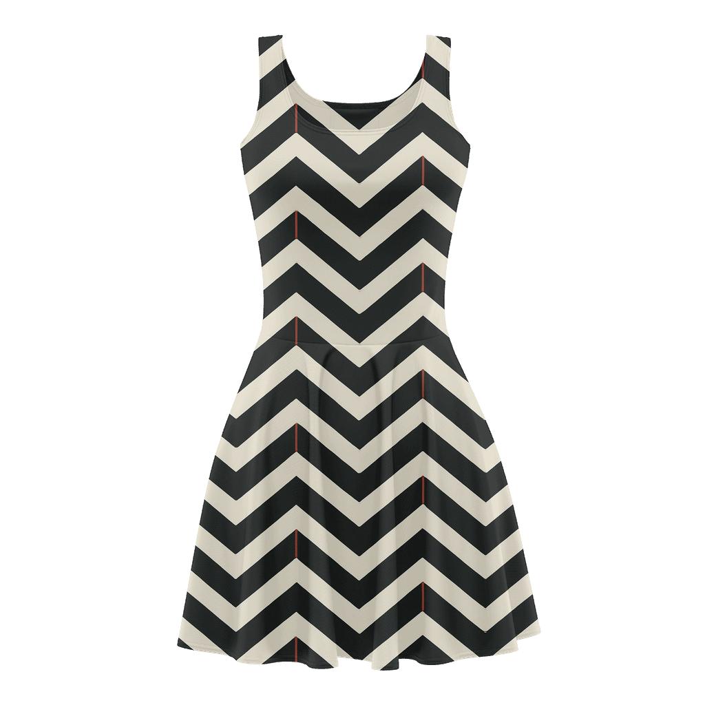 Chevron Drift Register comfortable stretch skater dresses