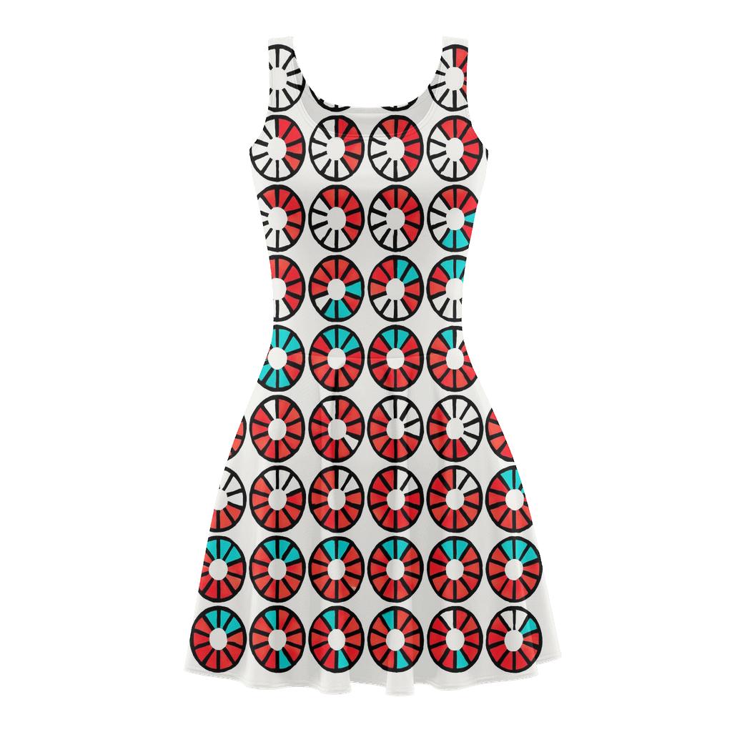 Radial Segment Relay Tiles trendy mini skater dresses
