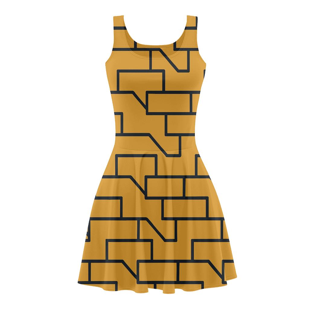 Offset Brick Zig Loop unique custom skater dresses