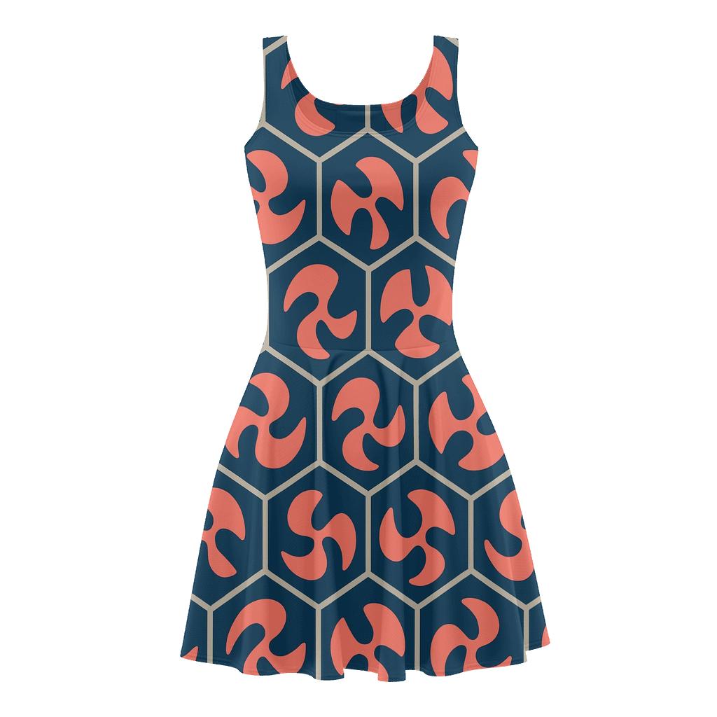 Hex Pinwheel Register skater dresses for occasions