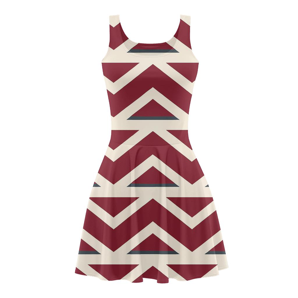 Interleaved Chevrons With Pause Bars trendy mini skater dresses