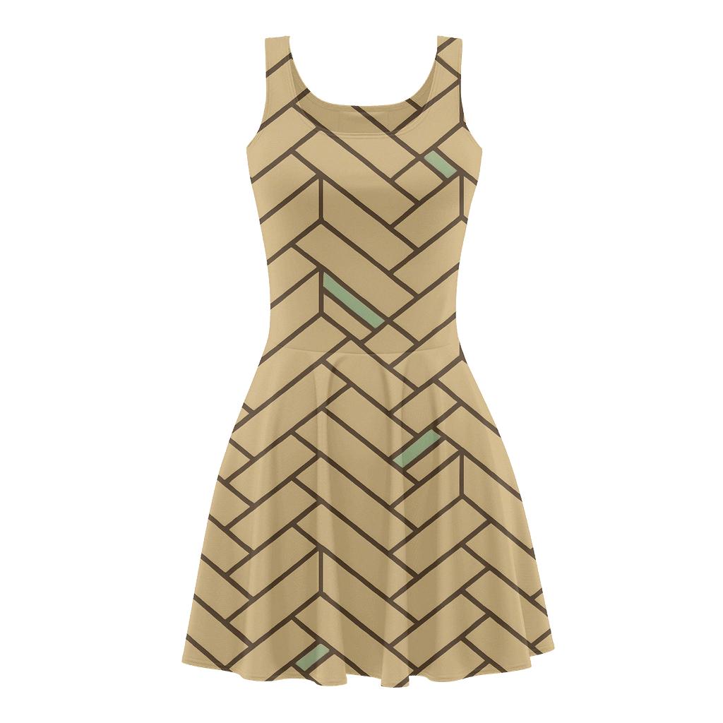 Herringbone Ribbon Switchback custom skater dresses