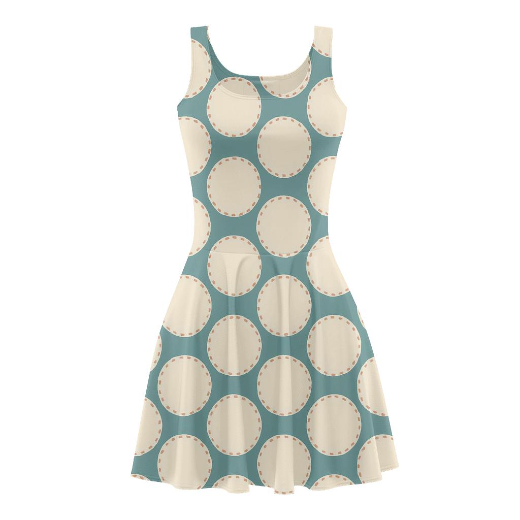 Cellular Edge Stitch skater dresses for occasions