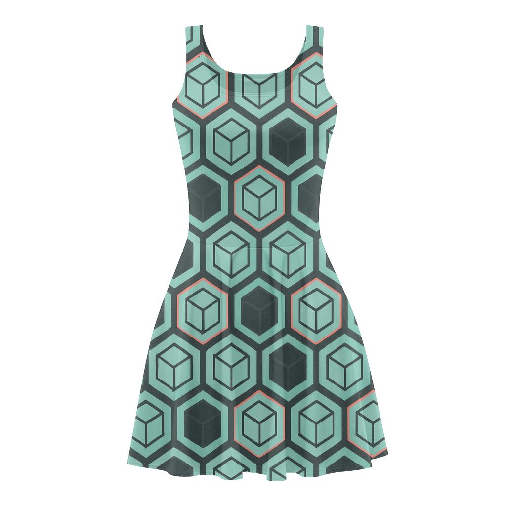 Hex Drift Lattice personalized fit skater dresses