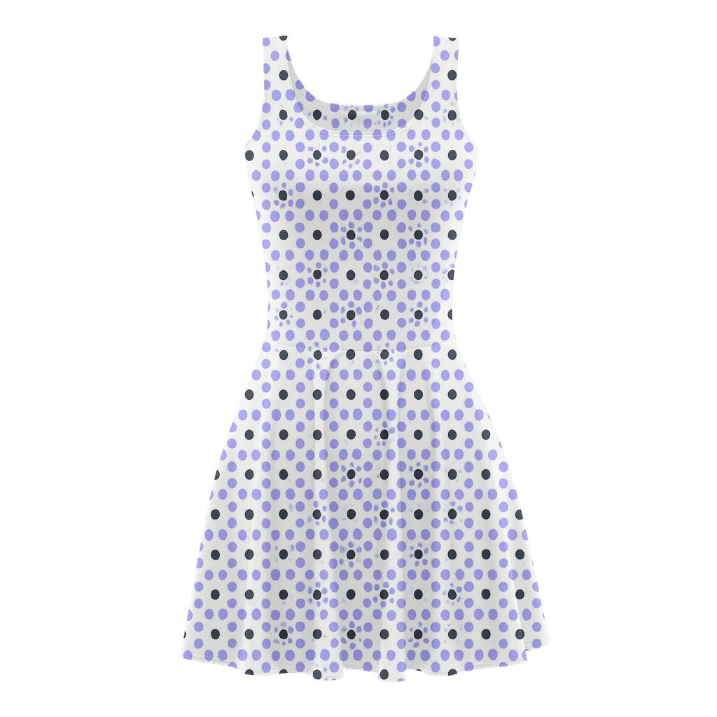 Dot Field Interference stylish a-line skater dresses