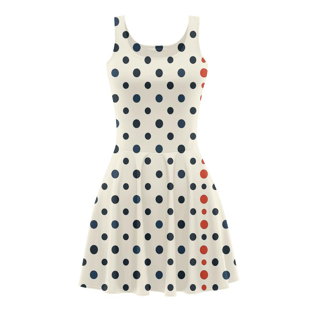 Binary Dotfield Drift trendy mini skater dresses