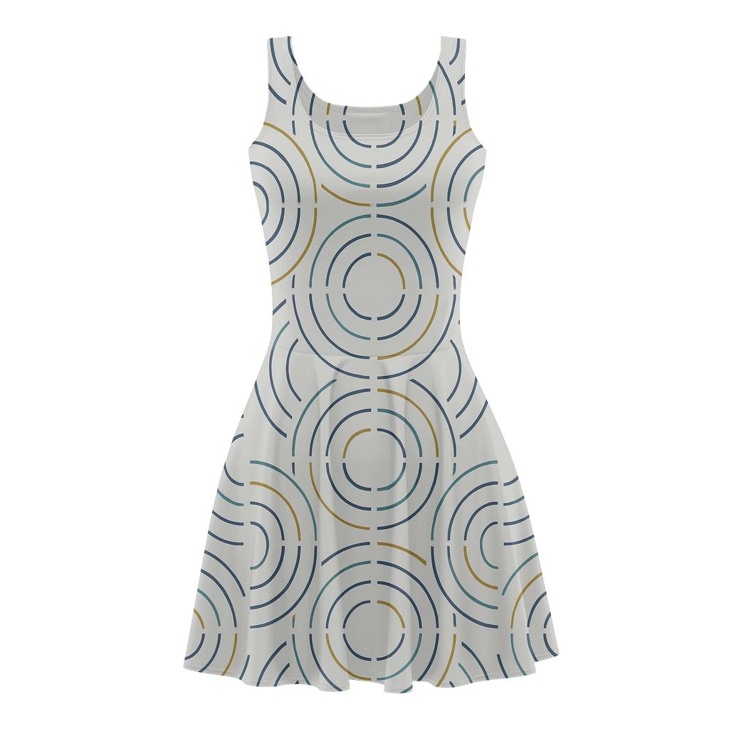 Concentric Orbit Register Tiles custom skater dresses