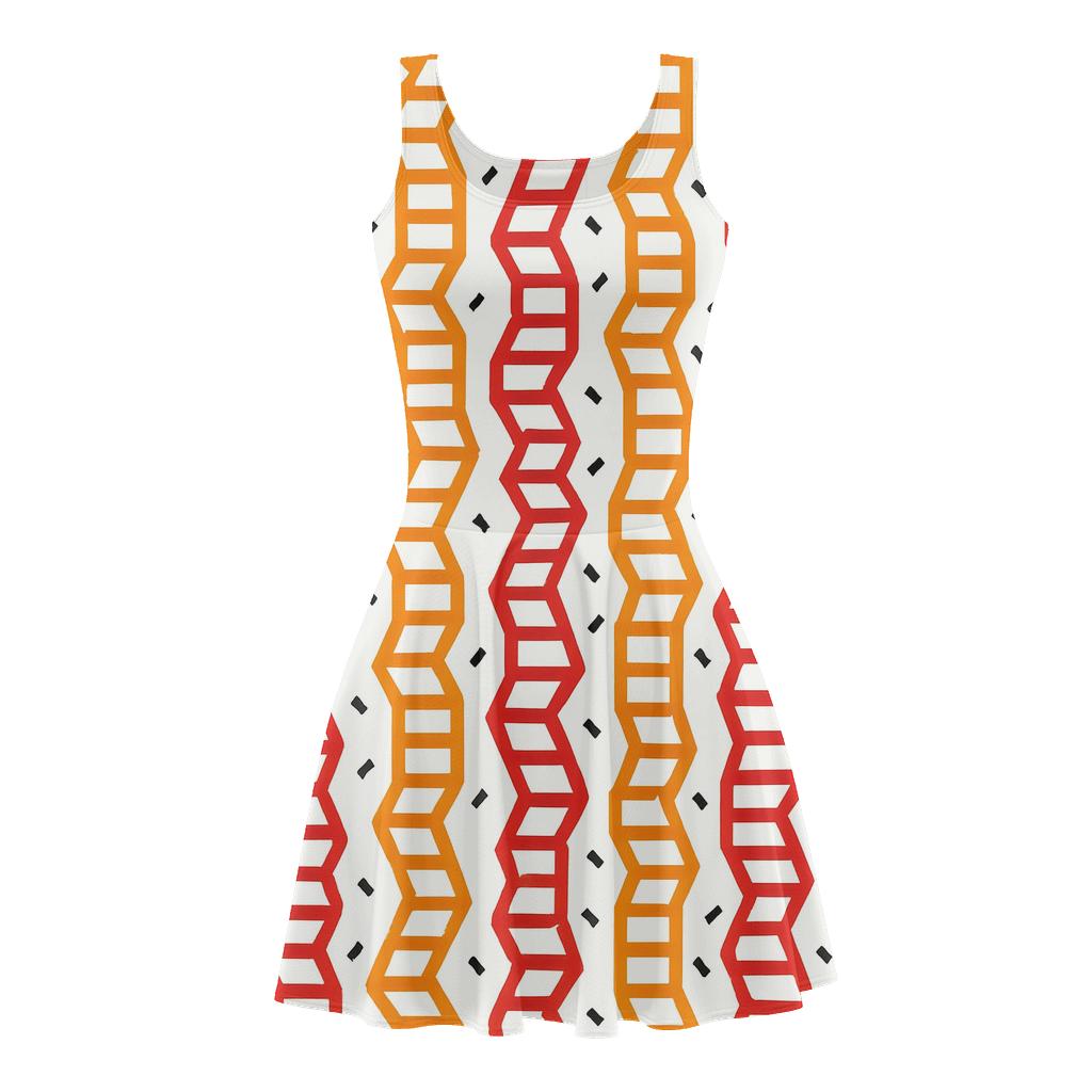Solar Flare Zigzag Ladder skater dresses for occasions