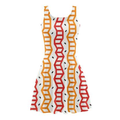 Solar Flare Zigzag Ladder skater dresses for occasions