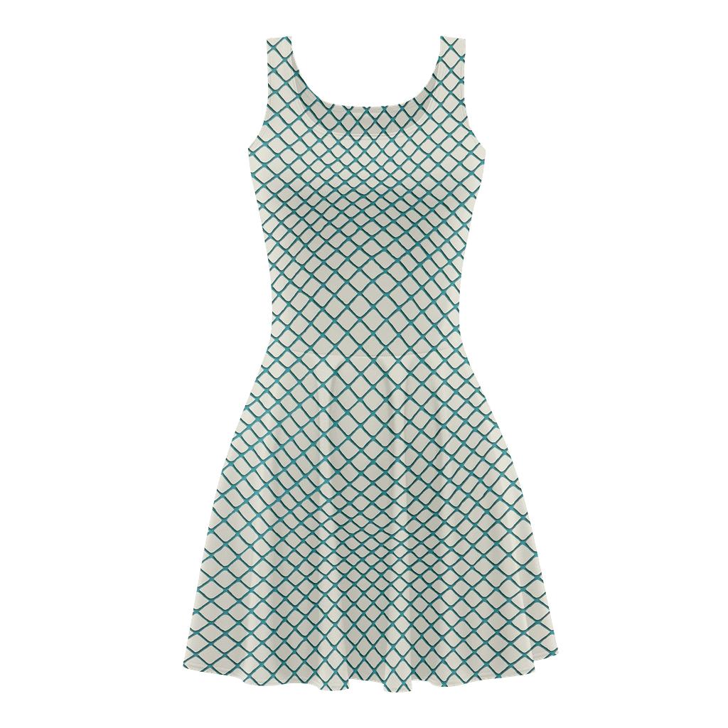 Moire Lattice Pulse custom skater dresses