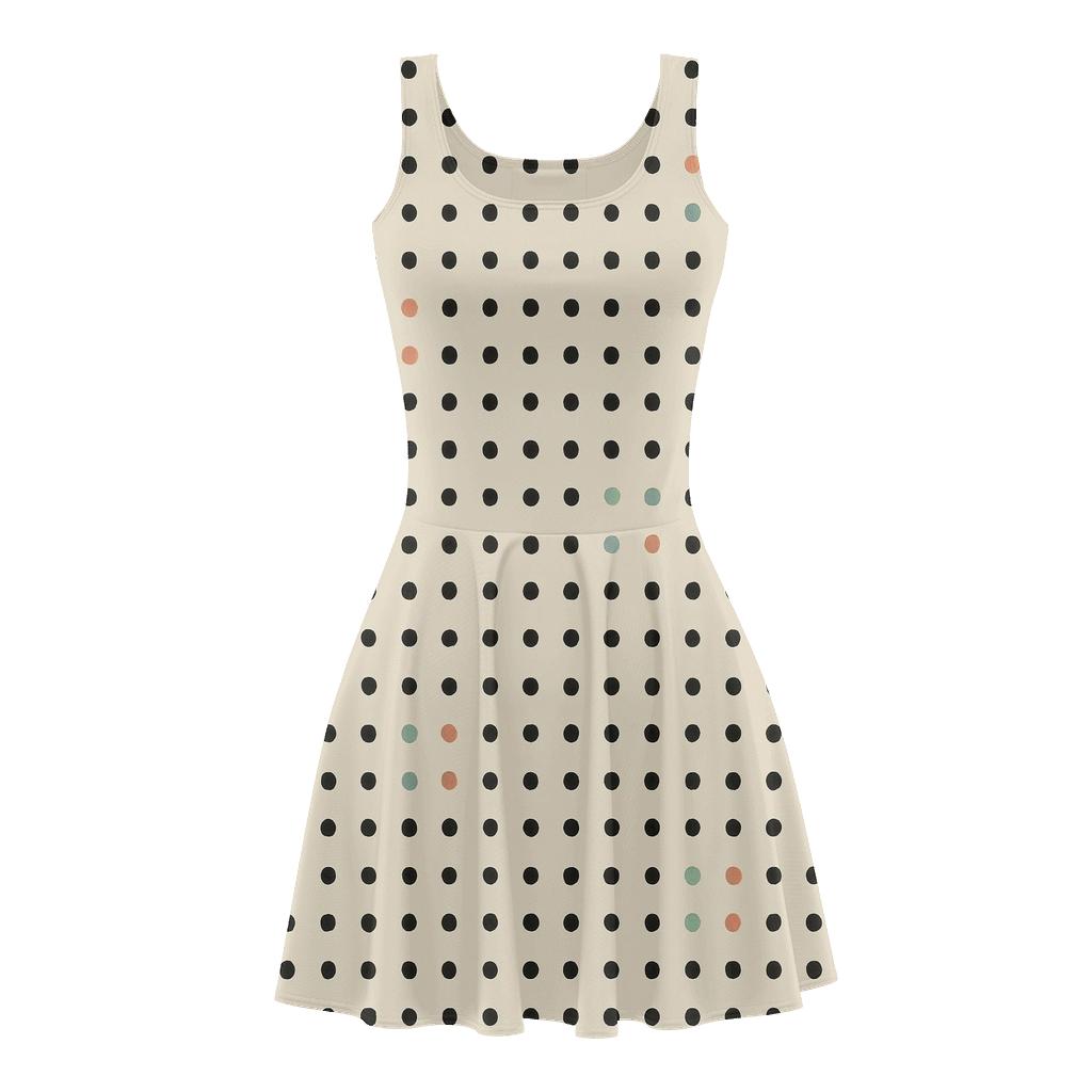 Micro Dot Drift Field comfortable stretch skater dresses