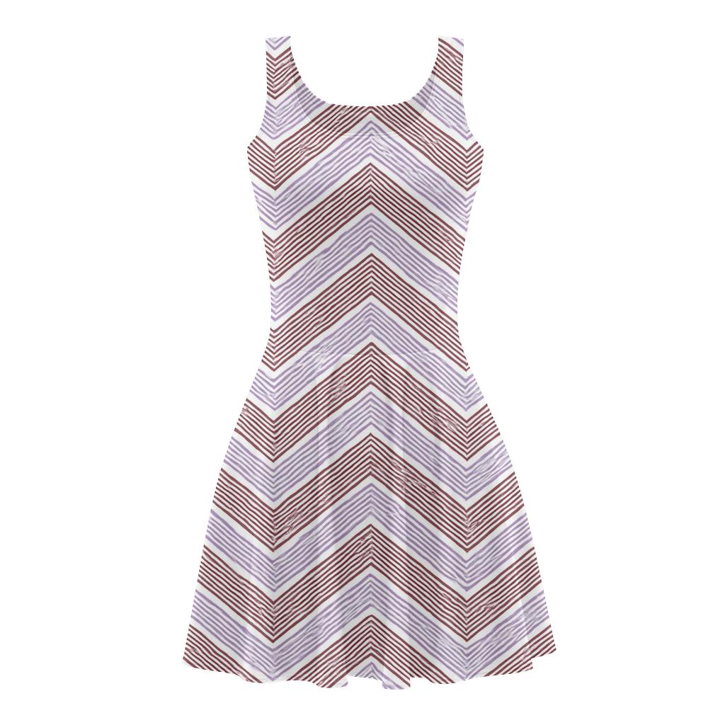 Interleaved Chevron Microband personalized fit skater dresses