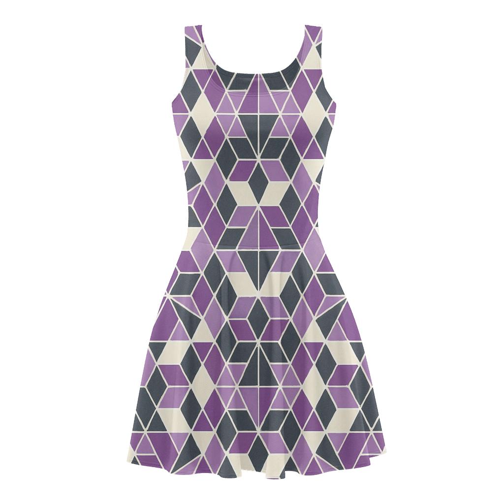 Triangle Shard Mosaic Repeat custom skater dresses