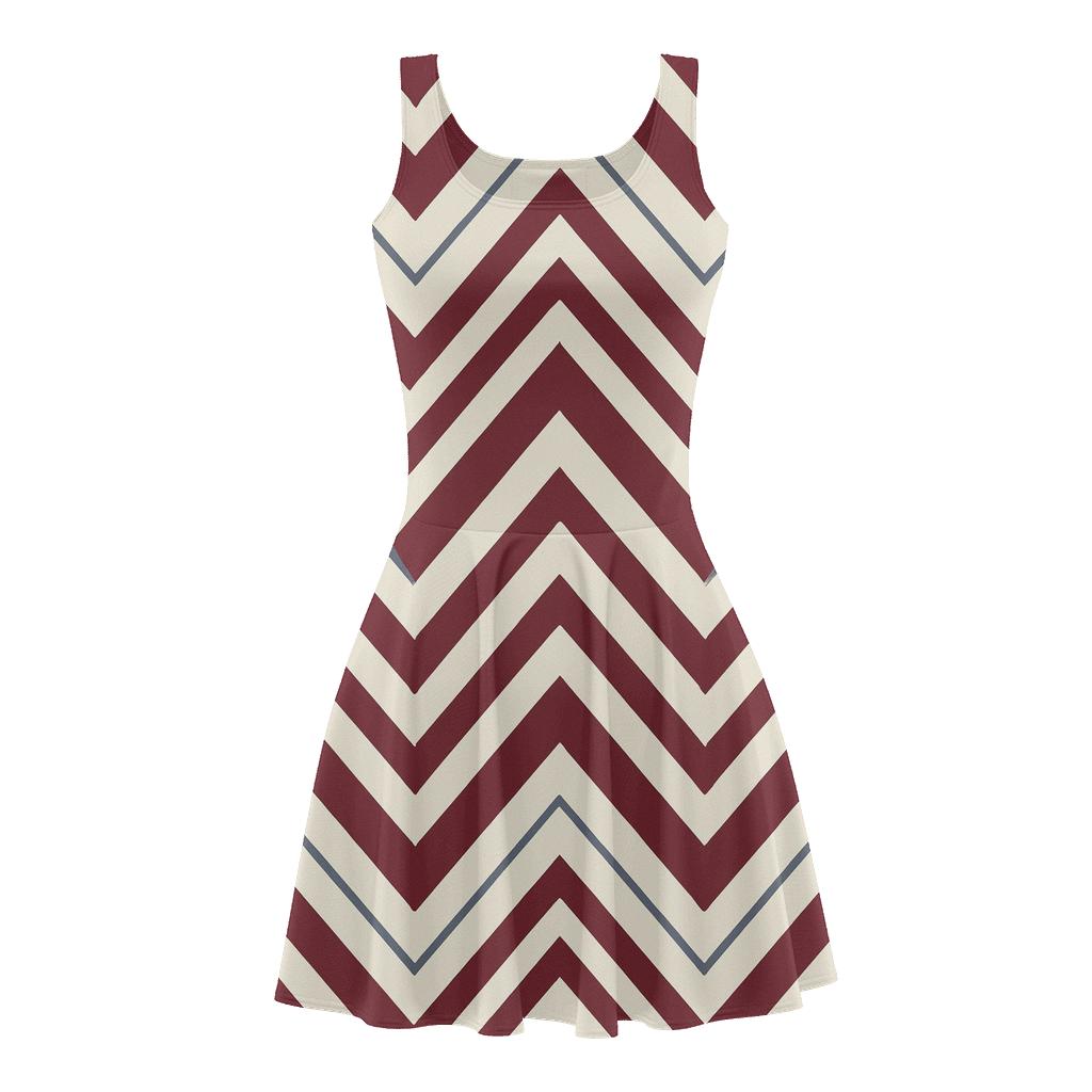 Folded Chevron Sequence unique custom skater dresses