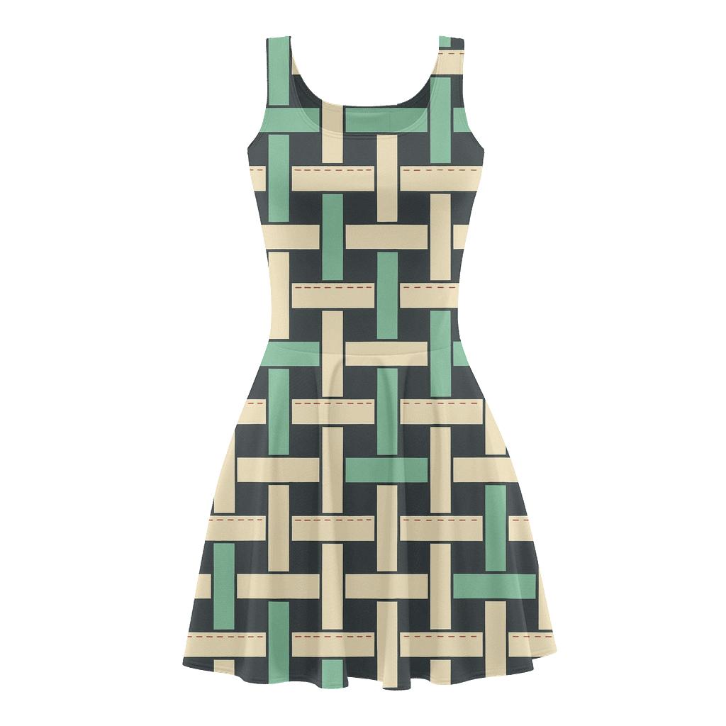 Interlaced Band Ladder skater dresses for occasions