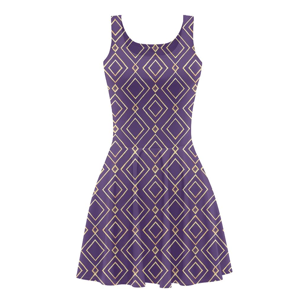 Nested Diamond Circuit trendy mini skater dresses