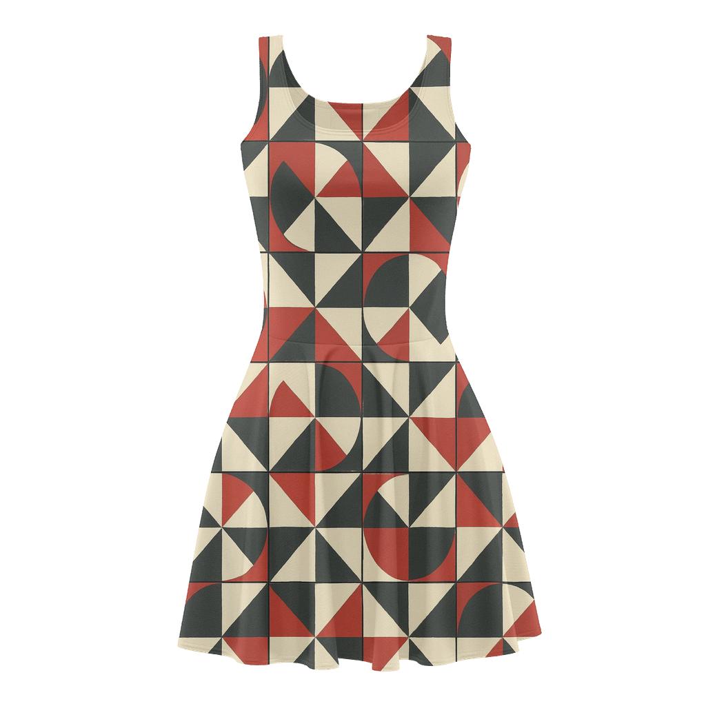 Radial Segment Relay Tiles unique custom skater dresses