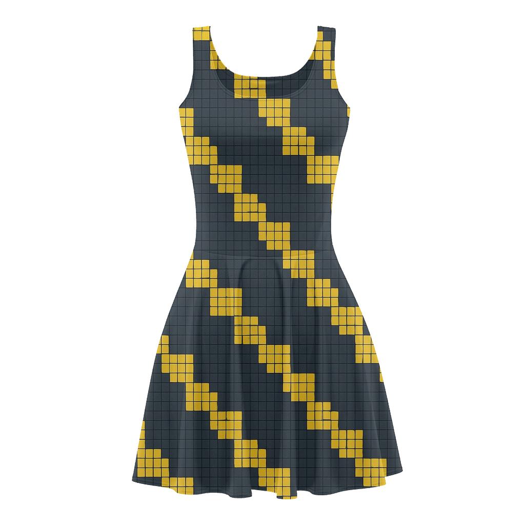 Pinned Pixel Cascade skater dresses for occasions