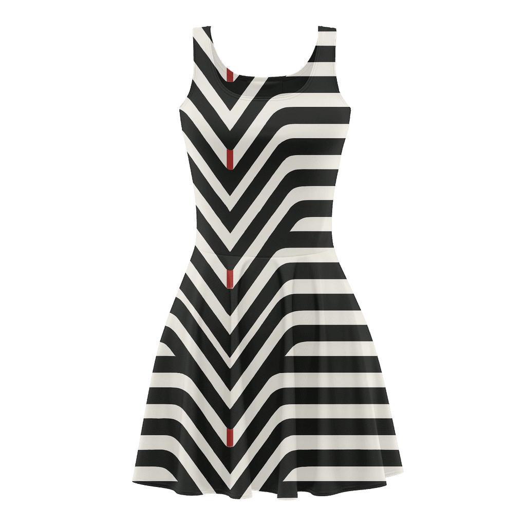 Split Stripe Resonance skater dresses for occasions