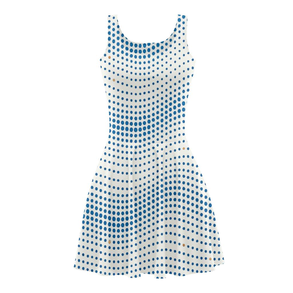 Dot Field Interference trendy mini skater dresses