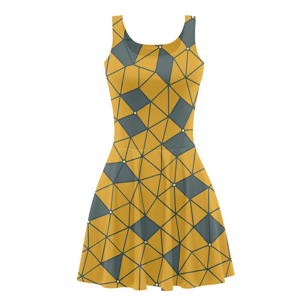 Angled Polygon Tessera custom skater dresses