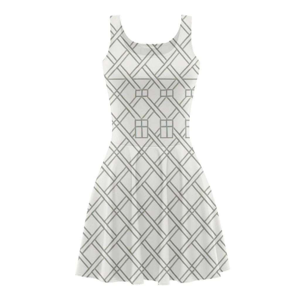 Parallel Crosshatch Study unique custom skater dresses