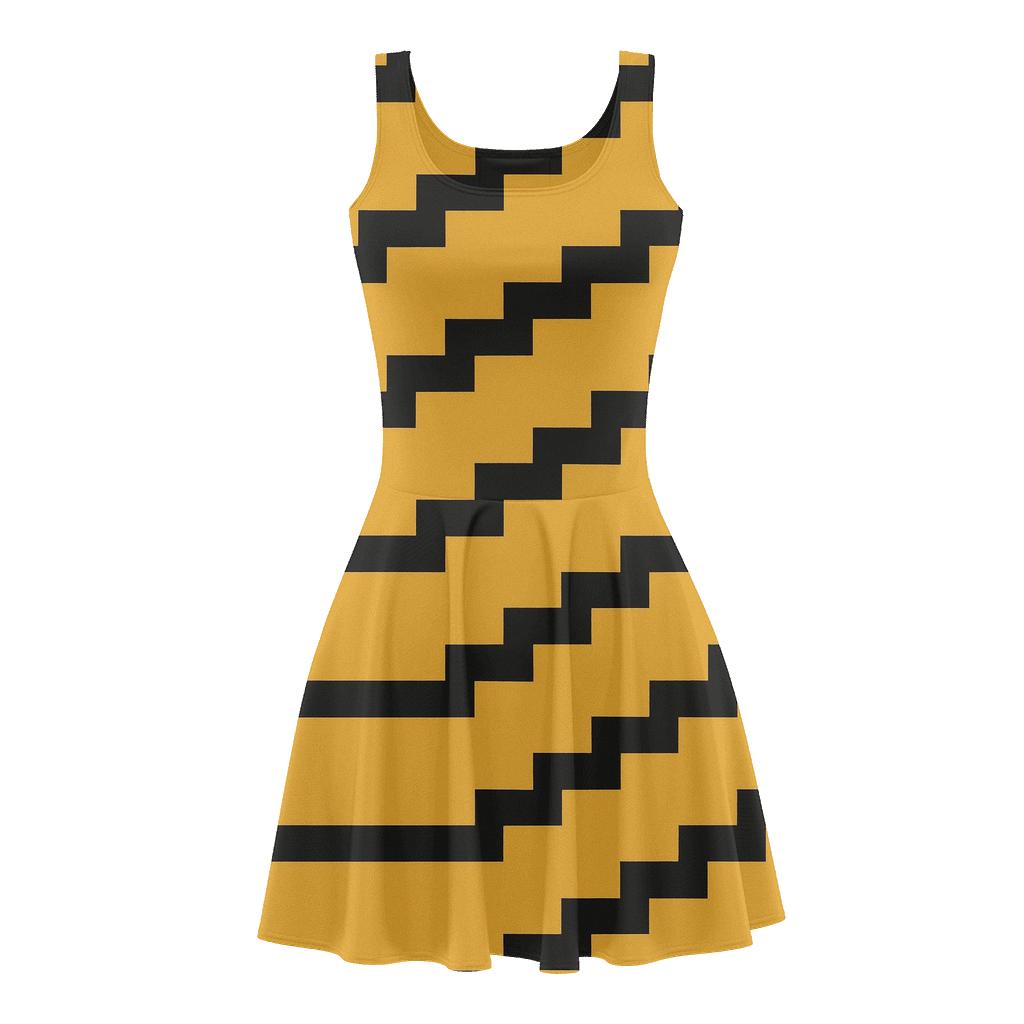 Stepped Stripe Metronome designer pattern skater dresses