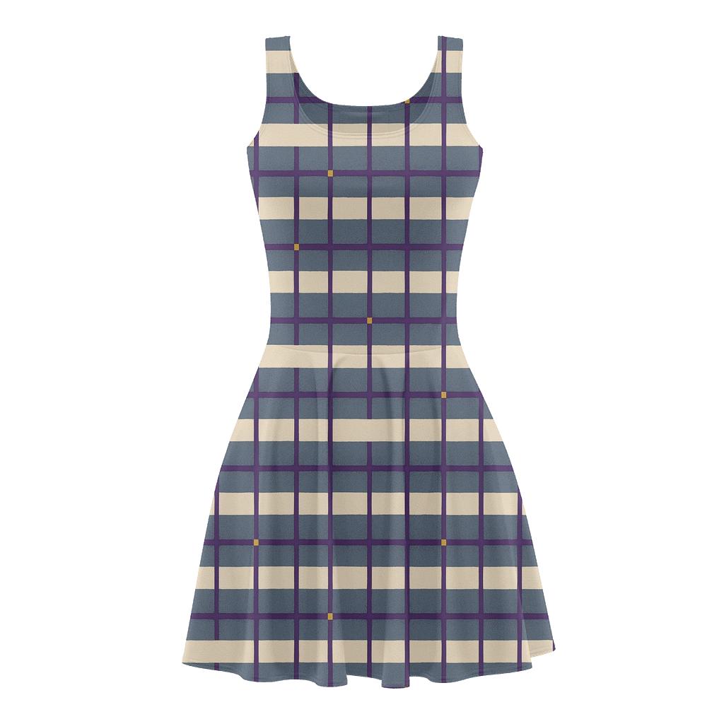 Crosshatch Frequency Bands personalized fit skater dresses