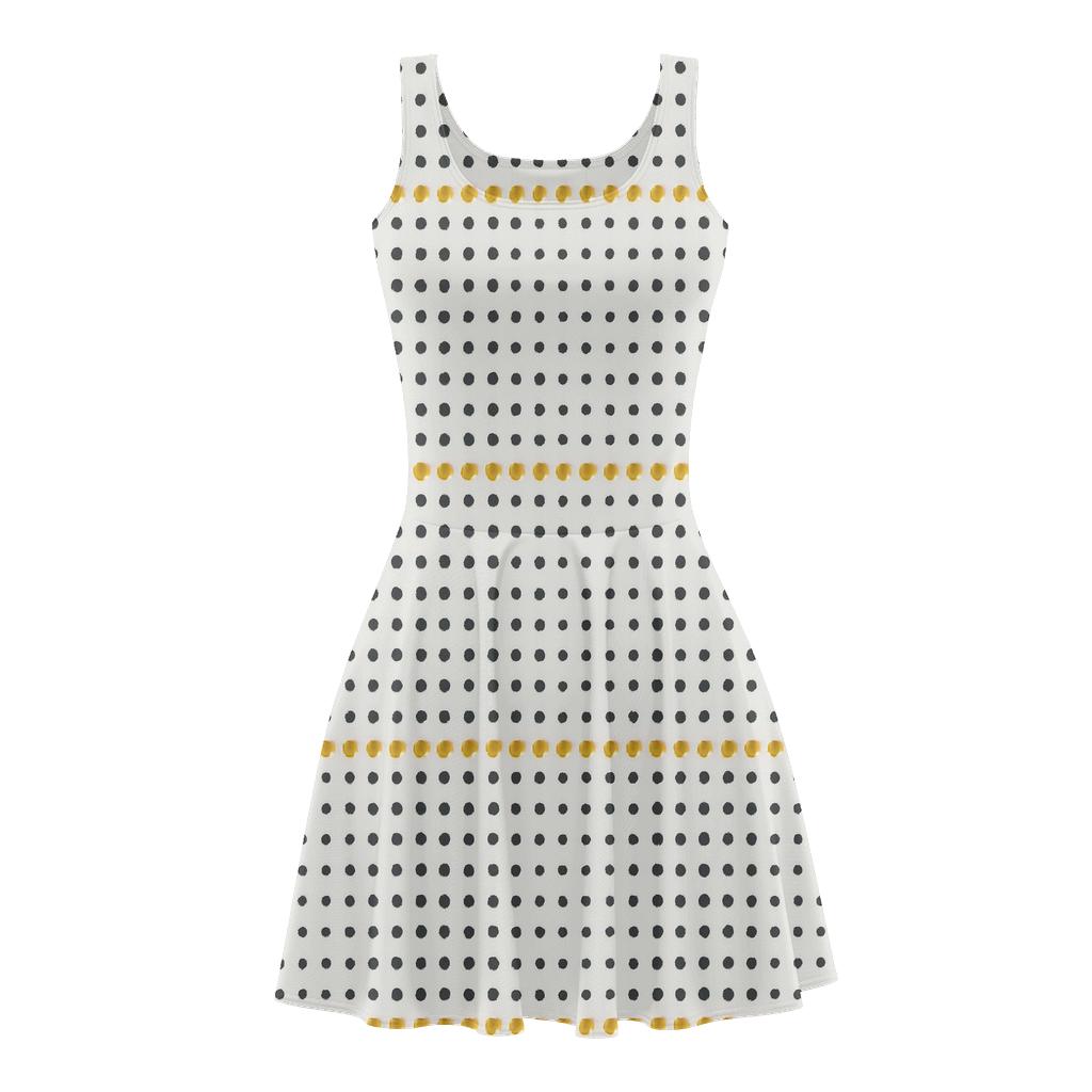 Staggered Microdot Harmonics skater dresses for occasions