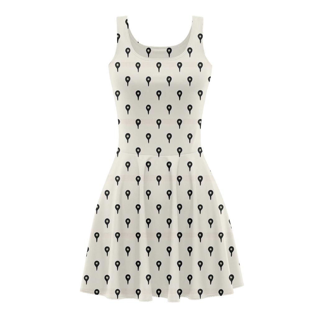 Pinned Grid Drift Channels personalized fit skater dresses
