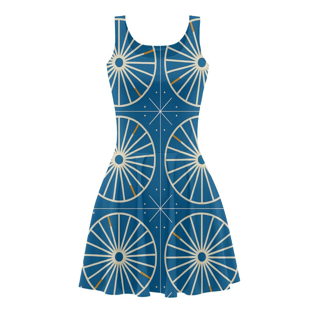 Radial Spoke Quilt unique custom skater dresses