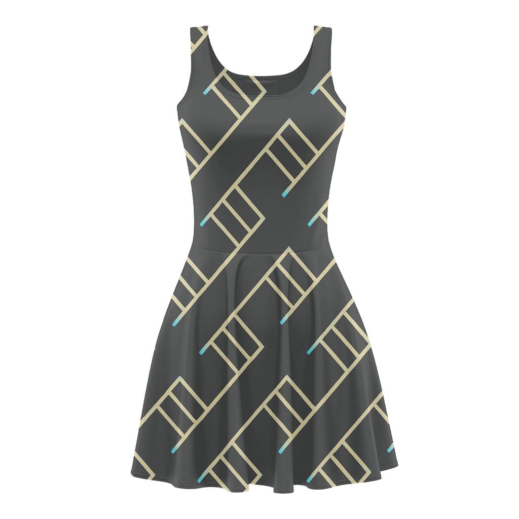 Parallel Crosshatch Ladder unique custom skater dresses