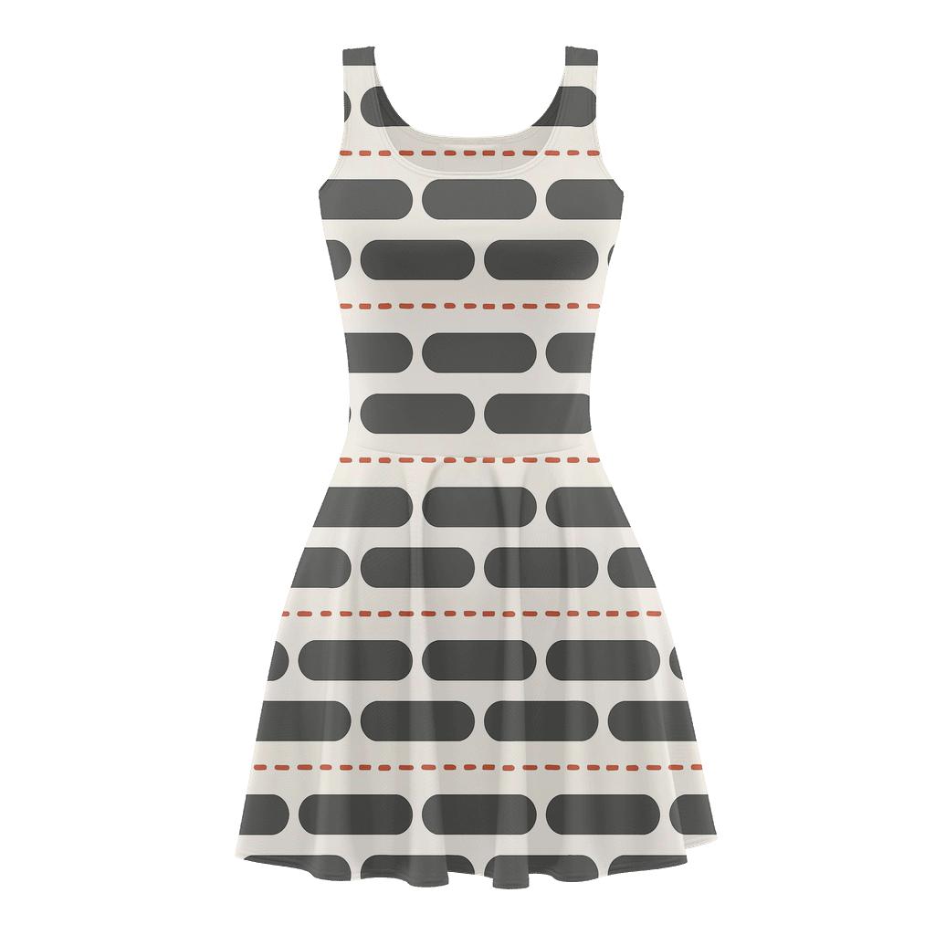 Binary Pebble Stripe Relay custom skater dresses