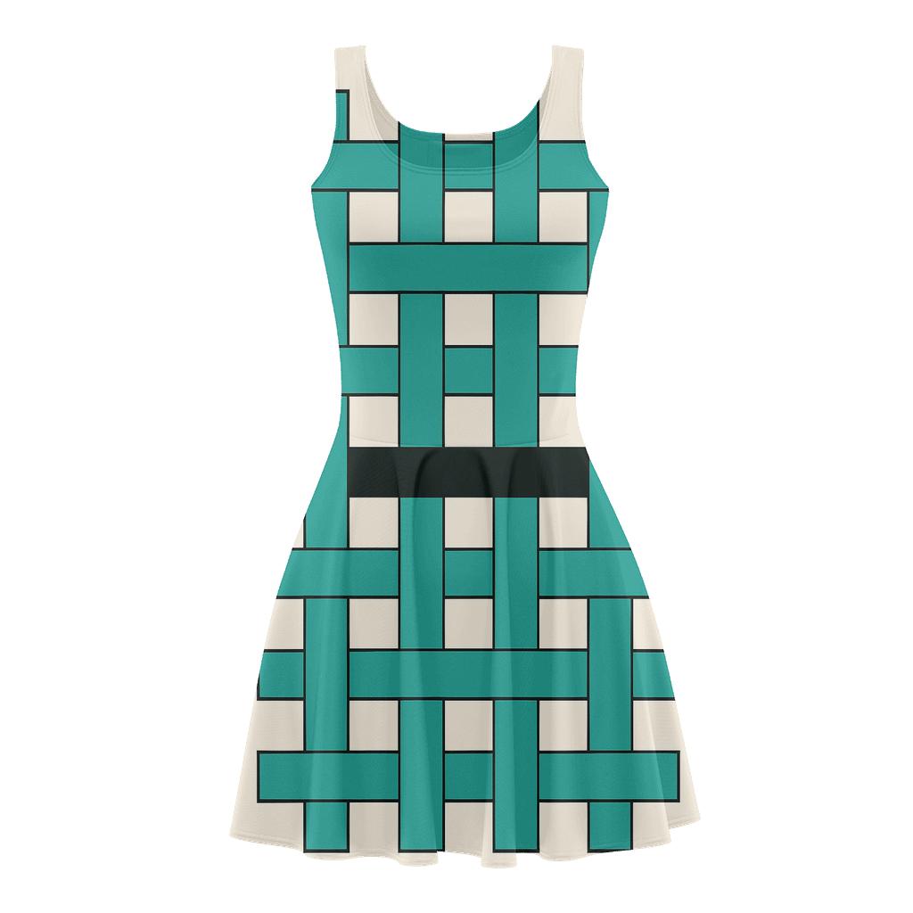 Interlaced Ribbon Knotless Matrix stylish a-line skater dresses
