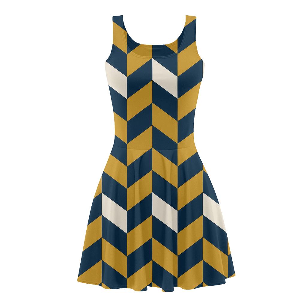 Staggered Kite Tessellation Pulse stylish a-line skater dresses