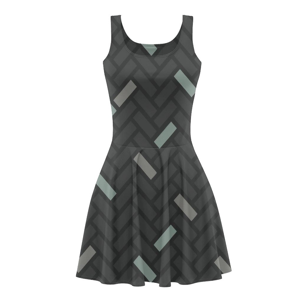 Broken Herringbone Trackline skater dresses for occasions