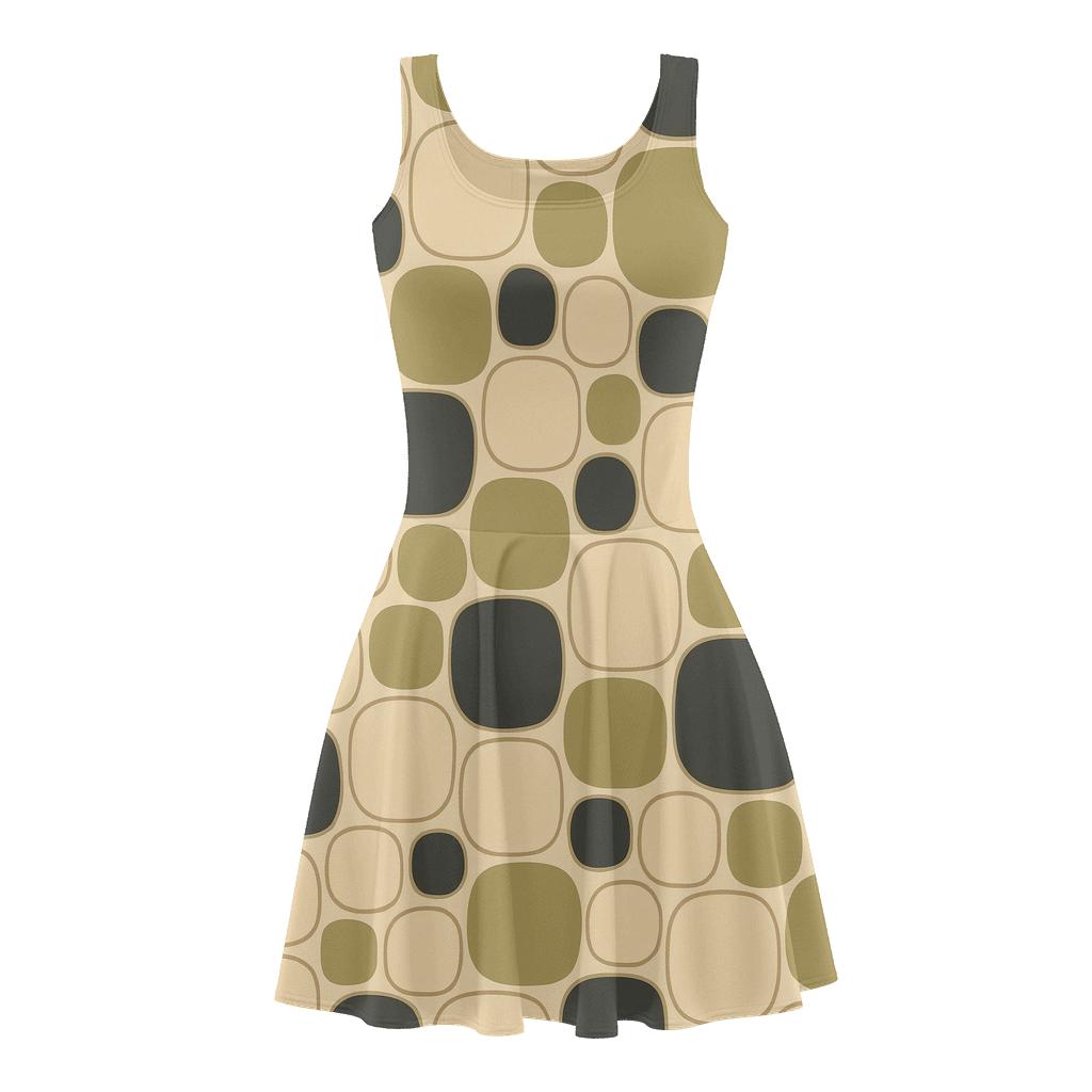 Tiled Pebble Cell Scatter personalized fit skater dresses