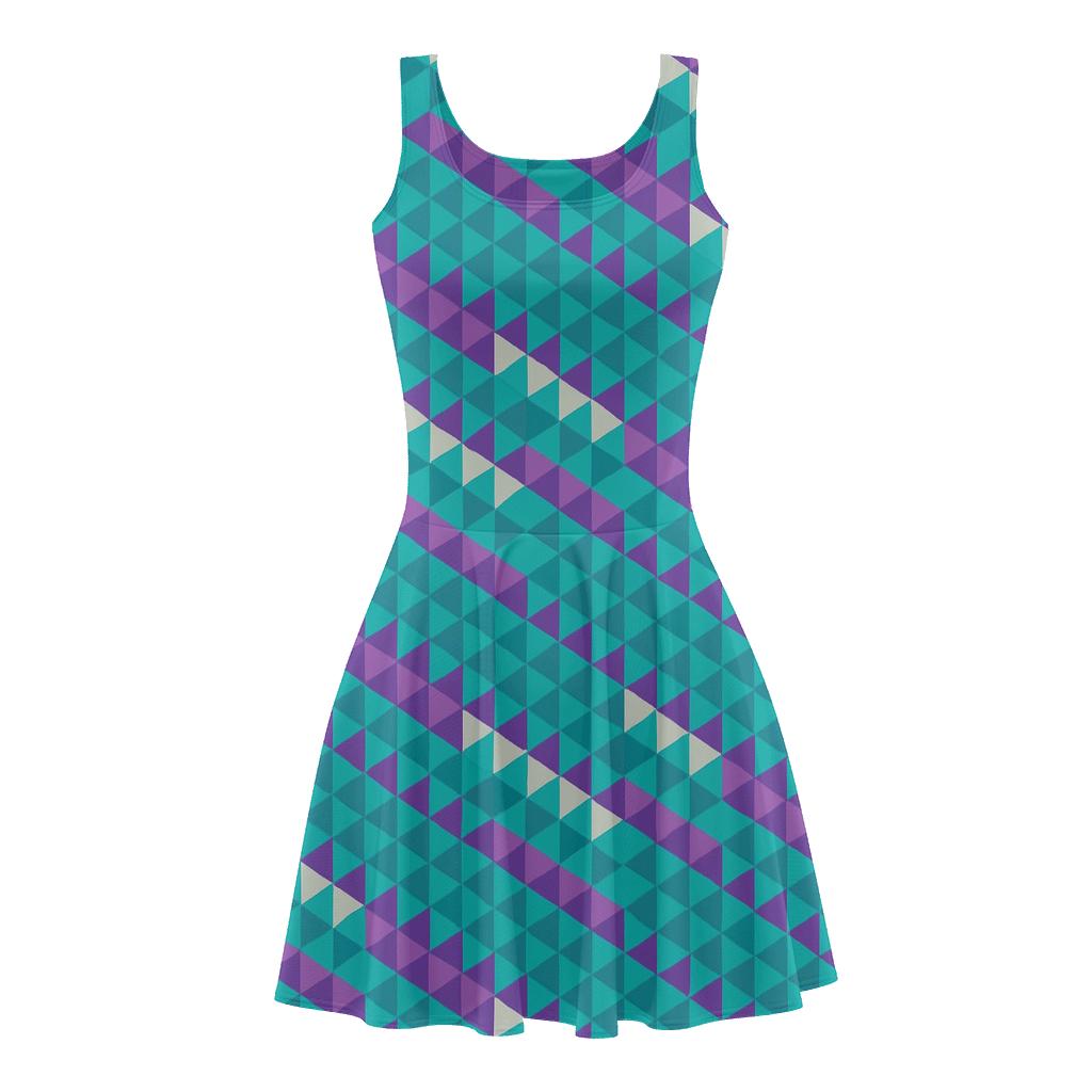 Triangle Shard Mosaic Drift skater dresses for occasions