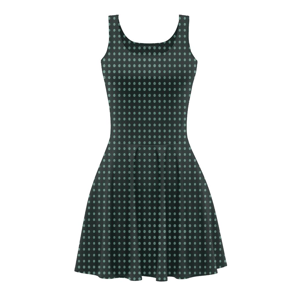 Micro Dot Drift Lattice designer pattern skater dresses