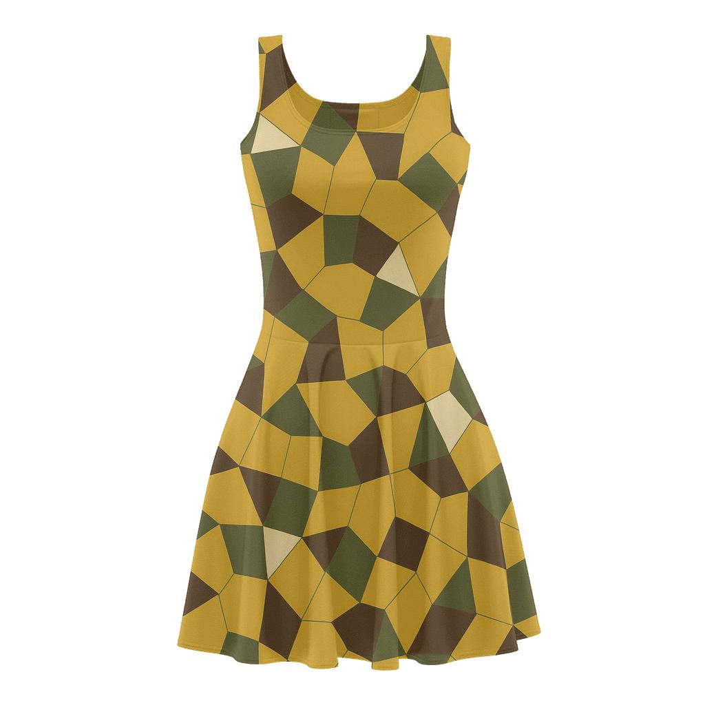 Angled Polygon Tessera Scatter designer pattern skater dresses
