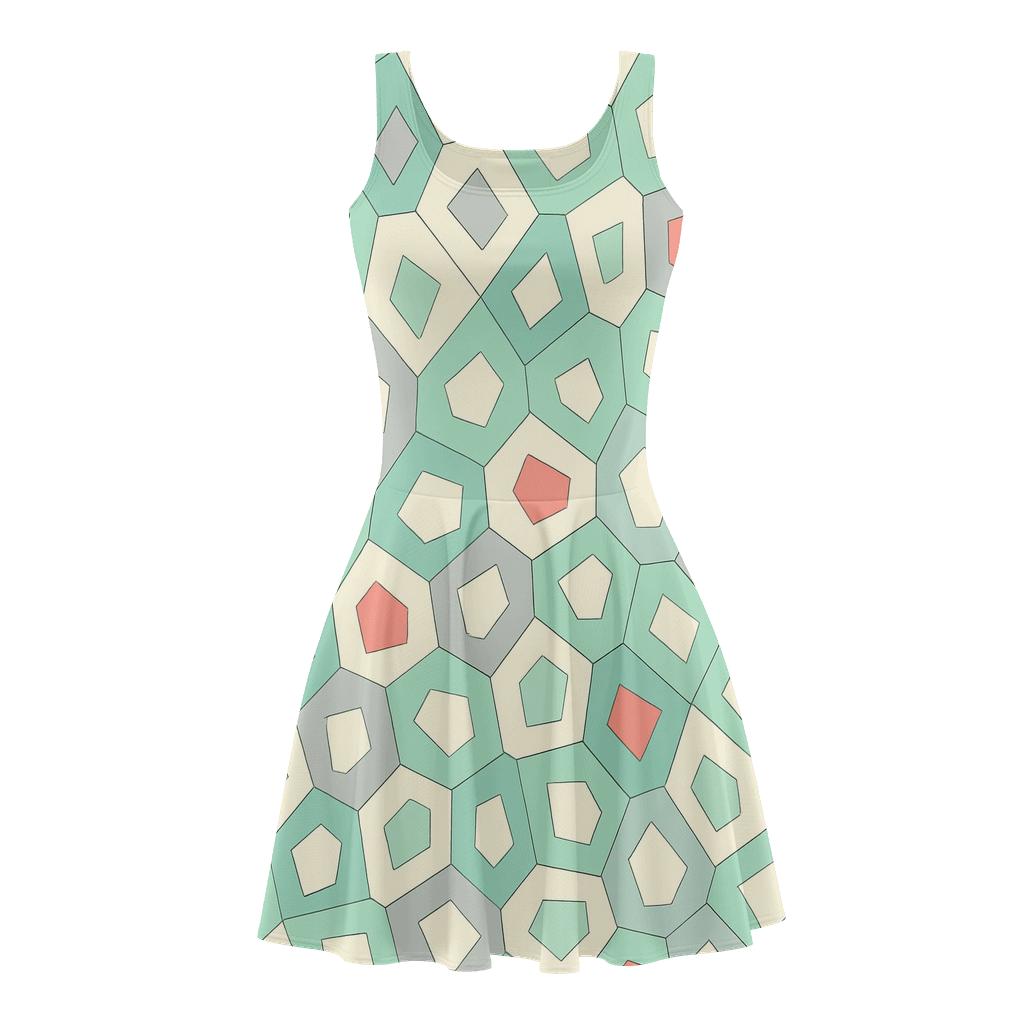 Cellular Shard Mosaic Repeat comfortable stretch skater dresses