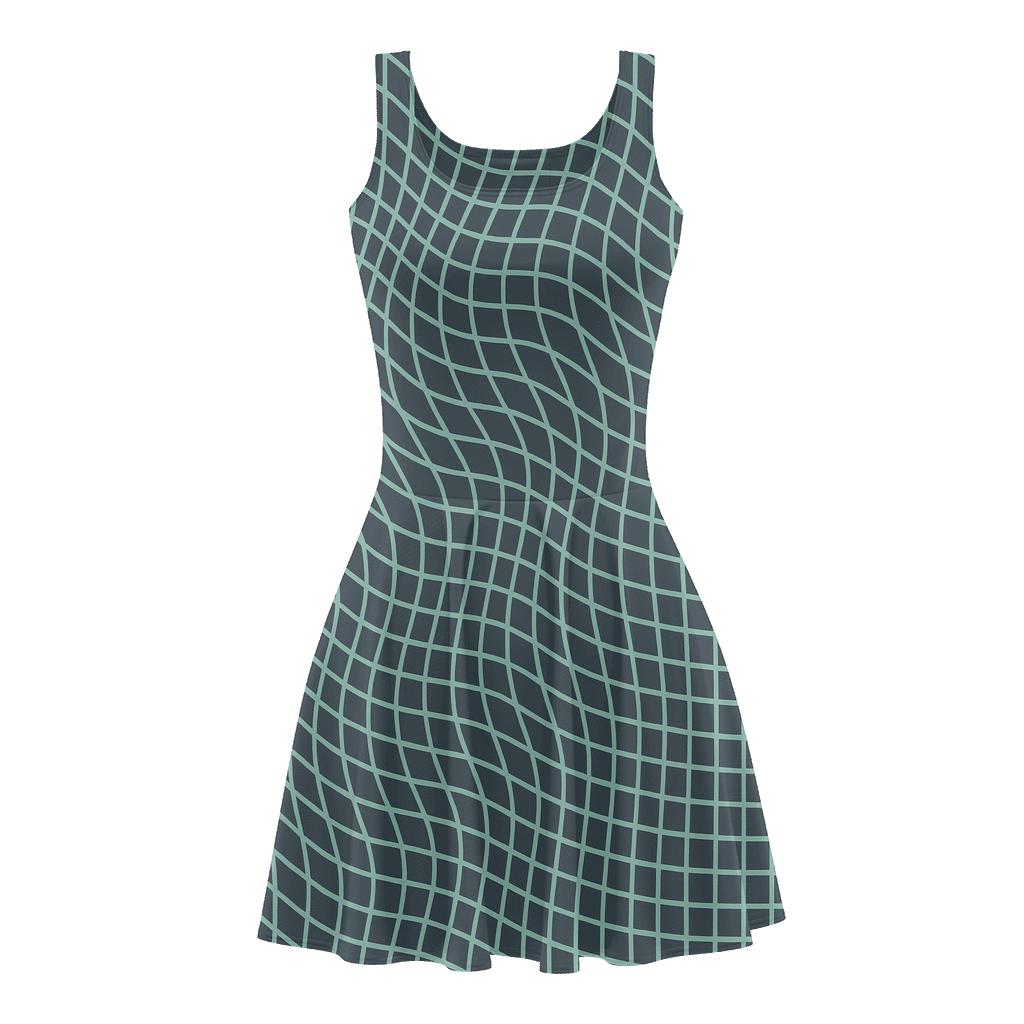 Moire Lattice Slipstream skater dresses for occasions