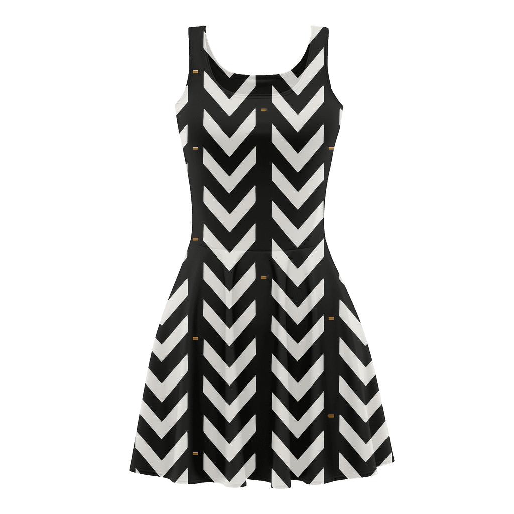 Chevron Phase Ladder Array skater dresses for occasions