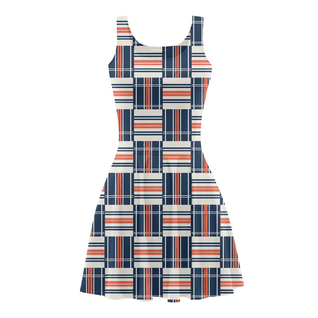 Quarter Turn Plaid Mesh skater dresses for occasions [AI-f7c543c6-d26a43eb0ca4]