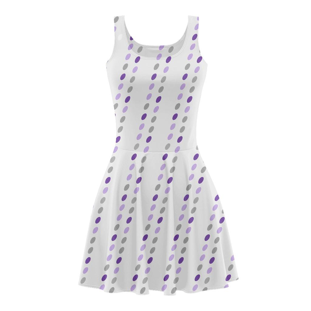 Broken Seed Dot Alignment floral print skater dresses [AI-b009d11f-550abcd72085]