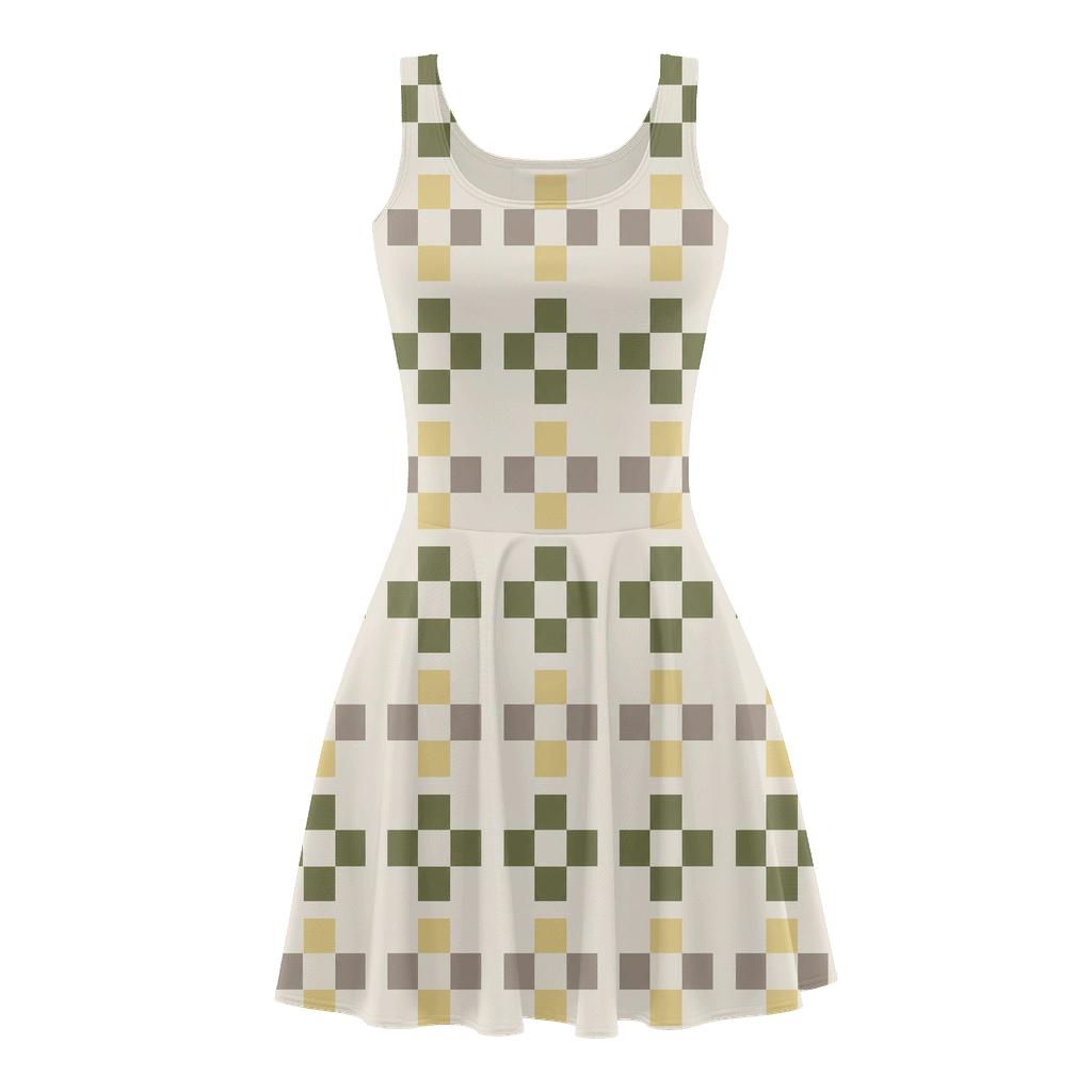 Square Bloom Raster custom skater dresses [AI-91117145-c86175e51d02]