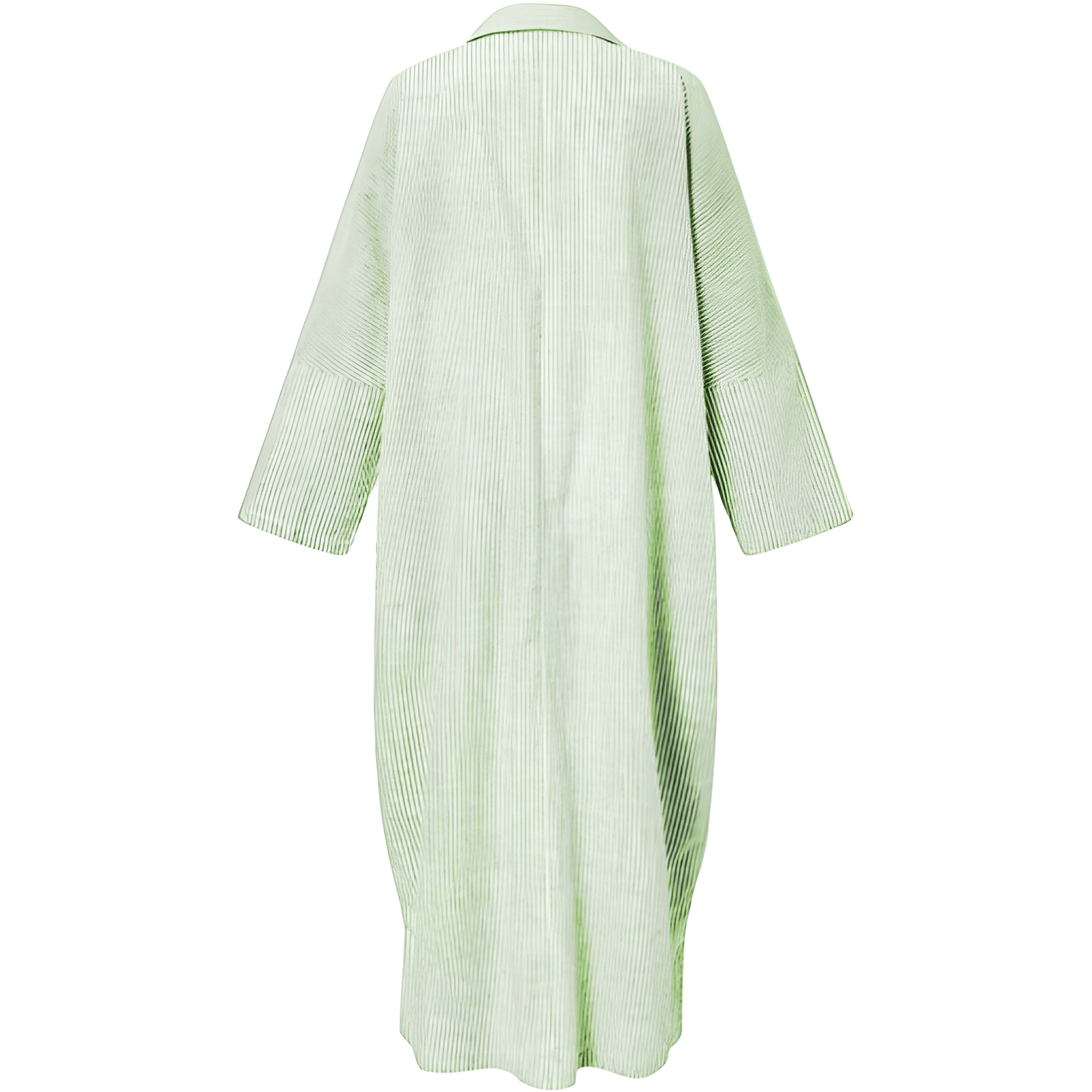Striped Loose Cotton Maxi Shirt Dress for Women