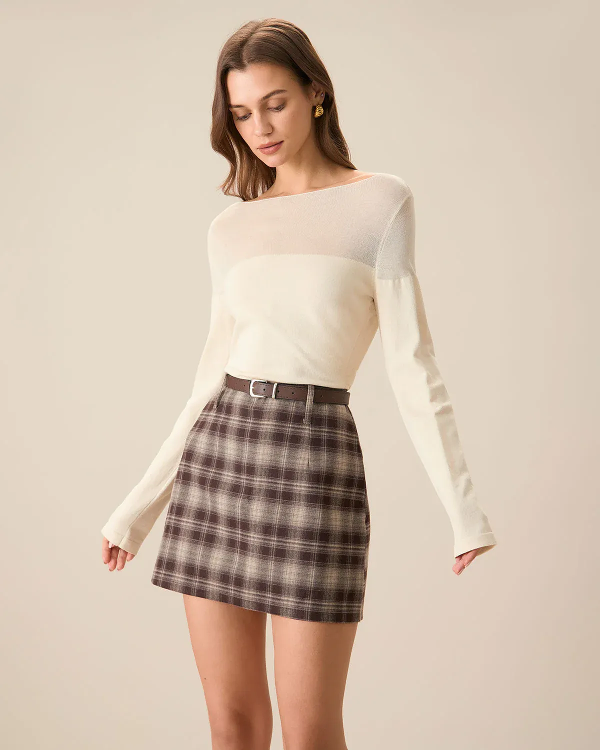 Classic Checkered Plaid Mini Skirt