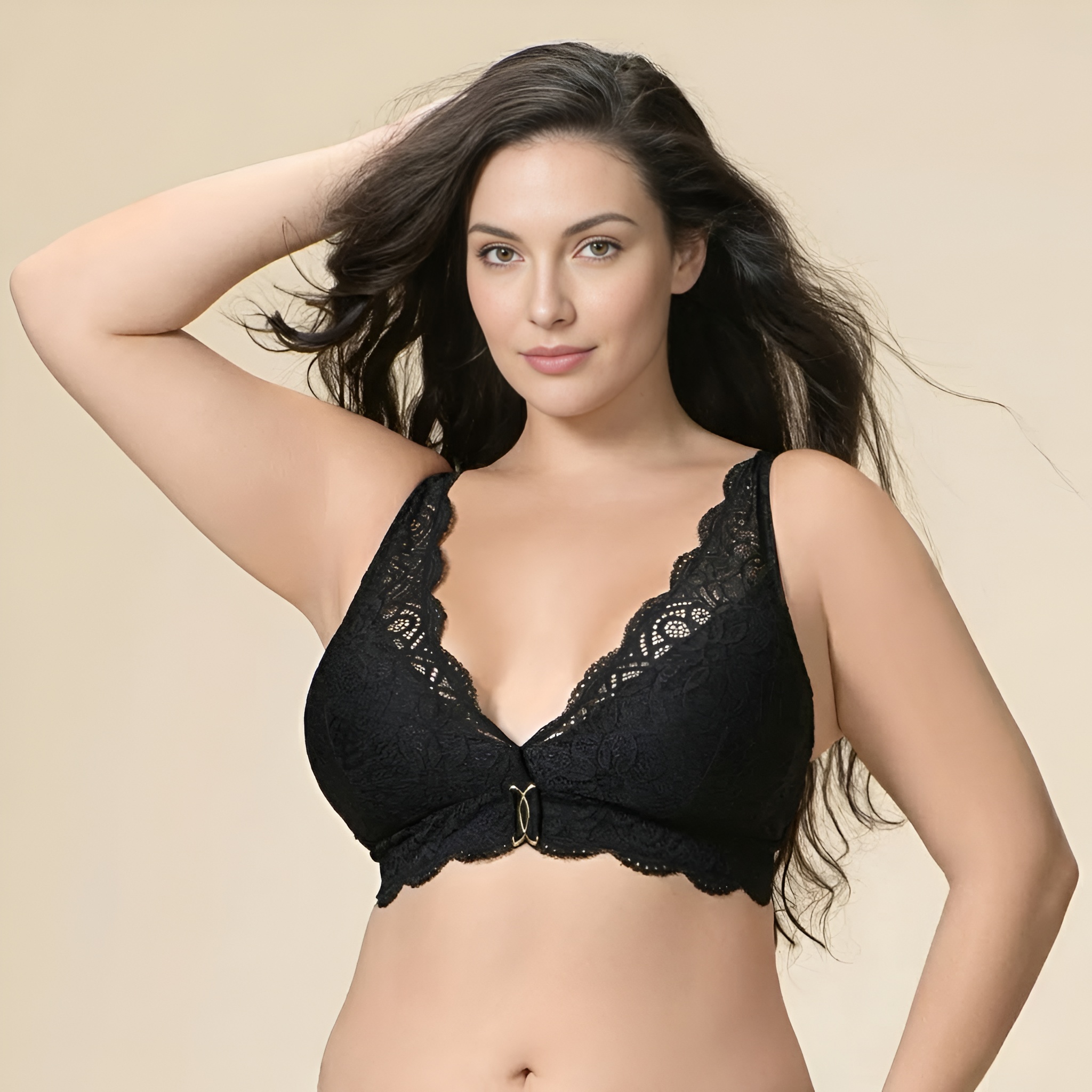 Wireless Bralette Set With Lace Detail For Women