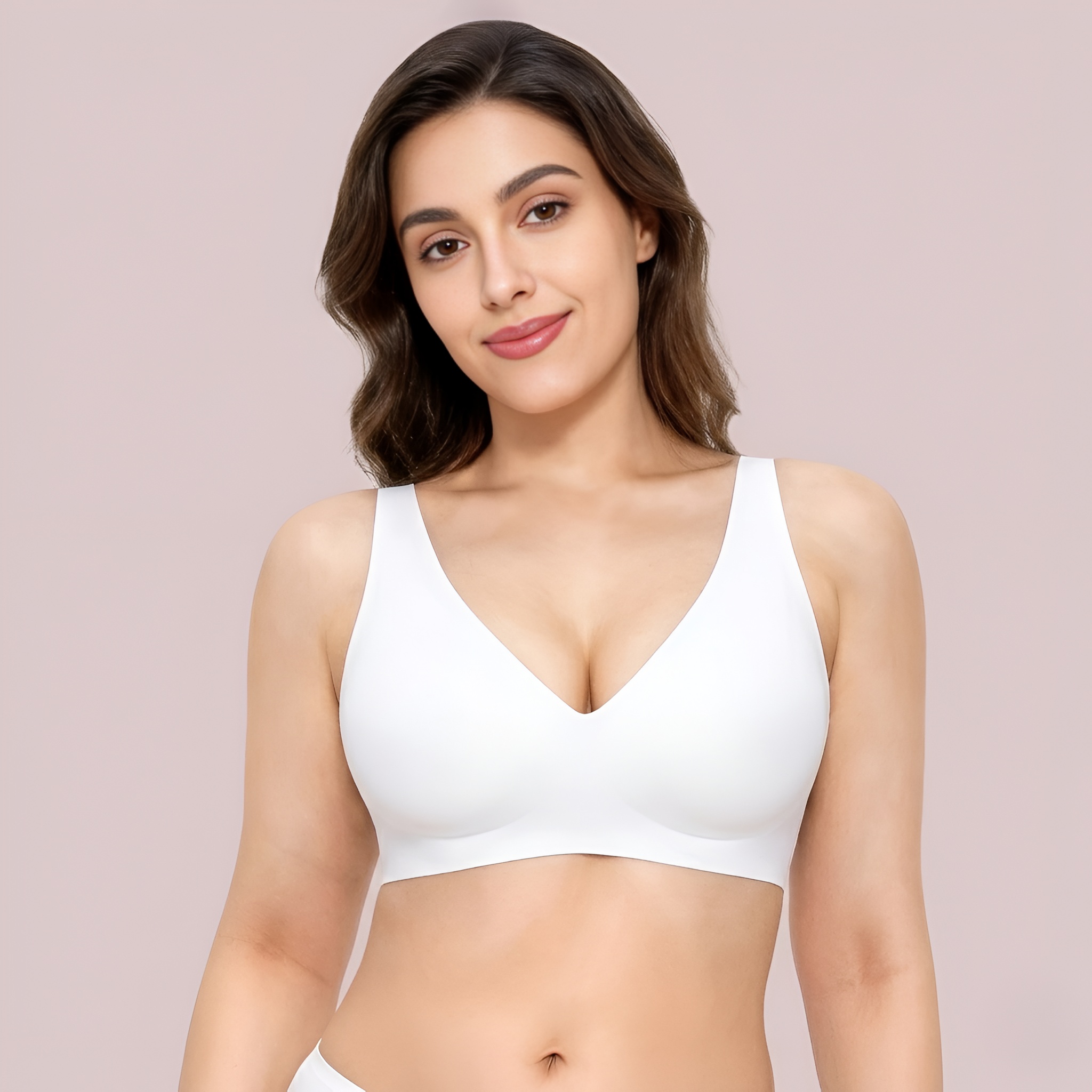 Seamless Wireless Jelly Comfort Plunge Bra